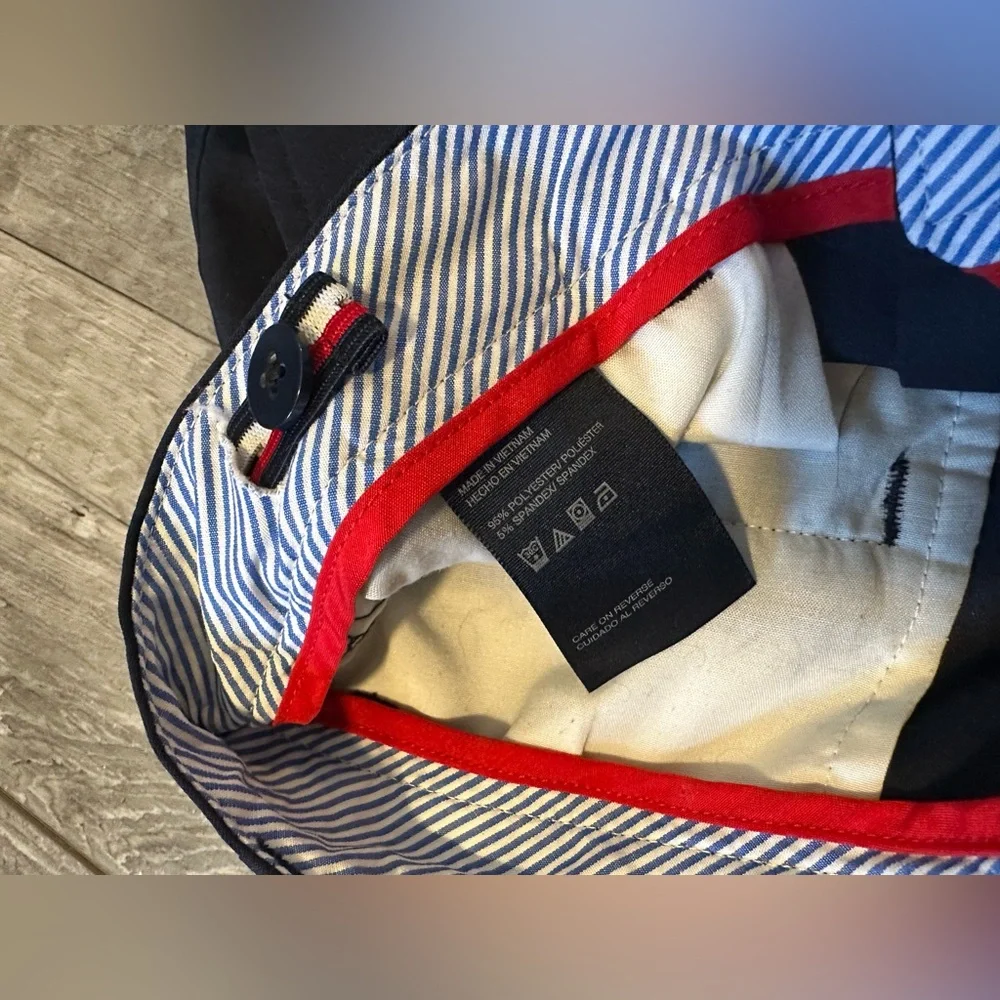 TOMMY HILFIGER Size 14‎ Boys Blue Zip Fly Pockets Husky Shorts